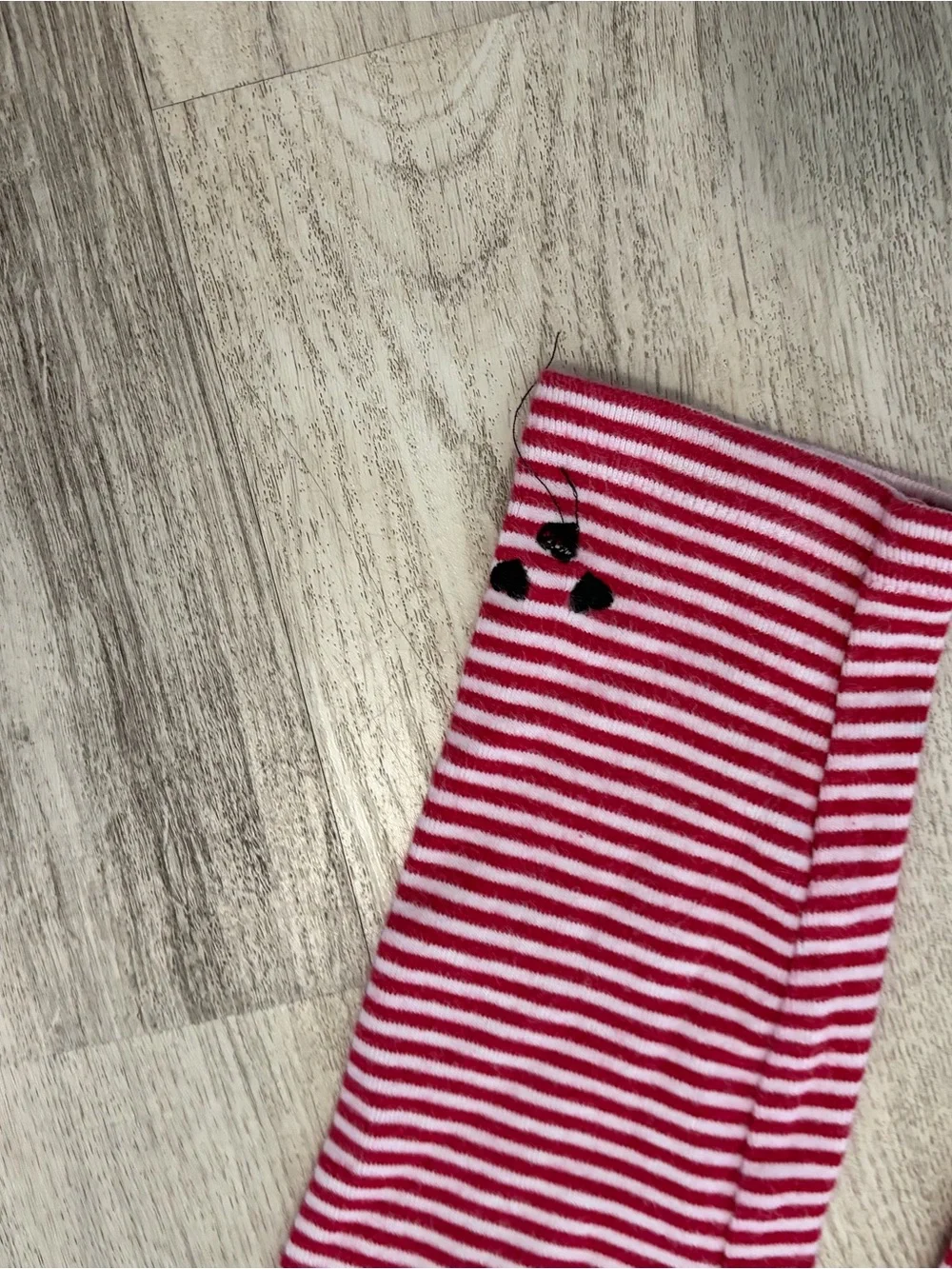 Vintage Gymboree Rainbow tag Girls Heart Stripe Turtleneck Set Red Black 4-6